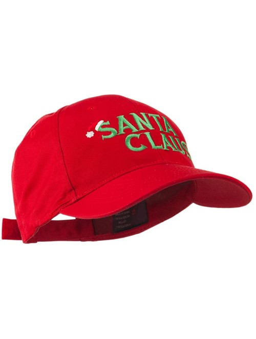 Baseball Caps Christmas Hat with Santa Claus Embroidered Cap - Red - CN11GI6OBHP $29.29