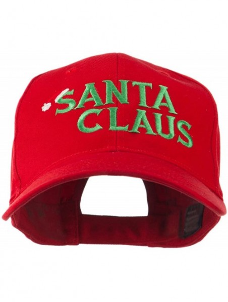 Baseball Caps Christmas Hat with Santa Claus Embroidered Cap - Red - CN11GI6OBHP $29.29