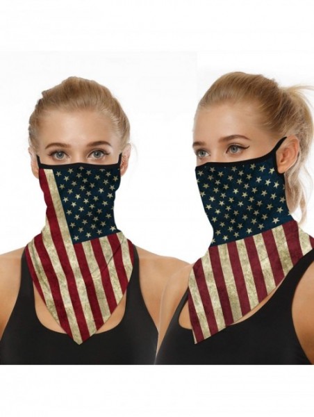 Balaclavas 2PCS Seamless Bandanas Scarf Face Cover UV Ear Loops Neck Gaiter Women Men - Stripe - CR1985U56DU $16.53