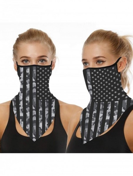 Balaclavas 2PCS Seamless Bandanas Scarf Face Cover UV Ear Loops Neck Gaiter Women Men - Stripe - CR1985U56DU $16.53