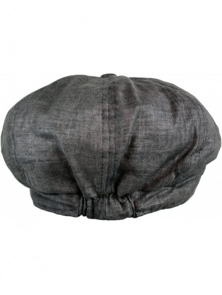 Newsboy Caps Men's Linen 8 Panel Applejack Gatsby newsboy IVY Hat - Grey - C911ZR8XLSZ $12.40