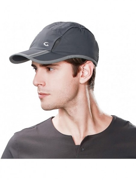 Baseball Caps Mens UPF50 Quick-Dry Baseball Cap Foldable Brim Free-Size Sun Hat Unisex - 89056_darkgray - CV17Z6LCIS0 $12.74