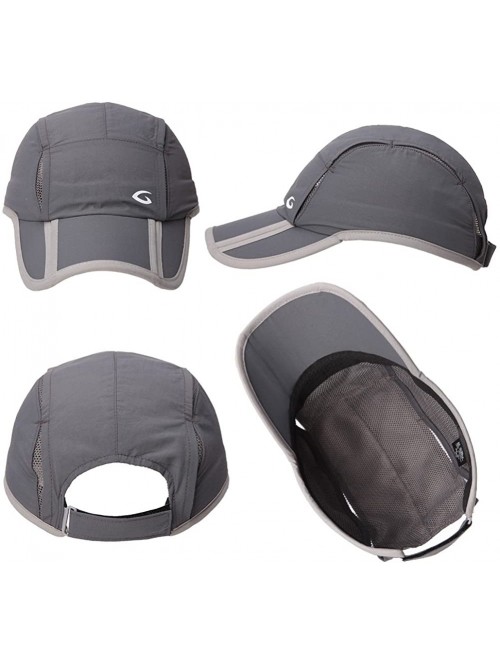 Baseball Caps Mens UPF50 Quick-Dry Baseball Cap Foldable Brim Free-Size Sun Hat Unisex - 89056_darkgray - CV17Z6LCIS0 $12.74