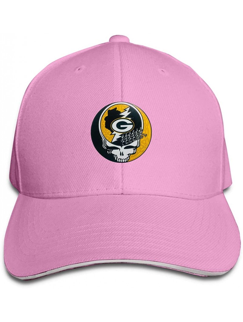 Baseball Caps Green Bay Packers Unisex Baseball Cap Men's Cap Adjustable Baseball Cap for Women-Red - Pink - CX18ZKCANDL $12.11