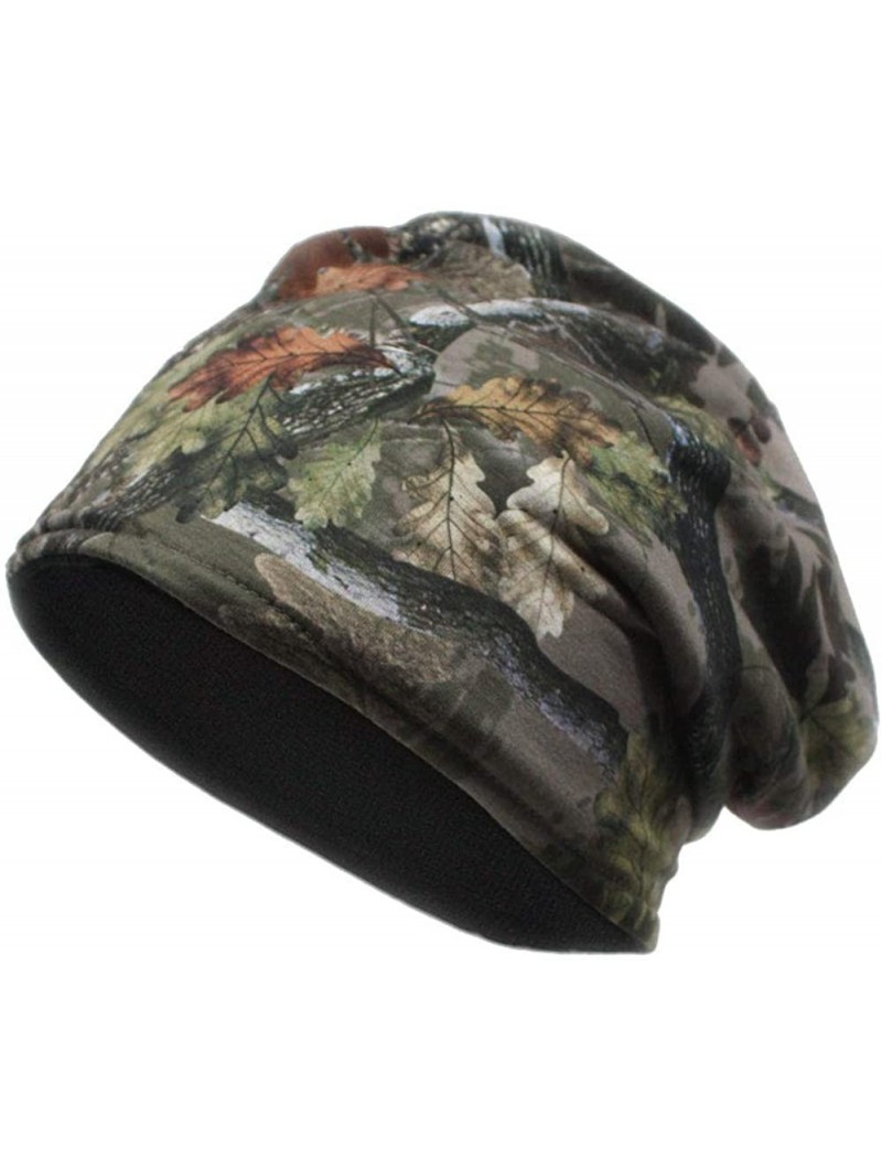 Skullies & Beanies Sports Visor Billed Knit Radar Cuff Beanie - Reversible Camo/Black - CQ193SU57K5 $18.25