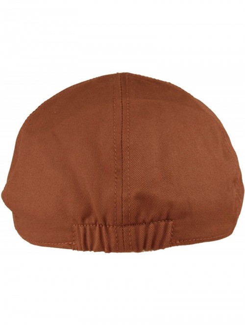 Newsboy Caps Men's 100% Cotton Duck Bill Flat Golf Ivy Driver Visor Sun Cap Hat - Brown - C8195XQY0WW $18.80