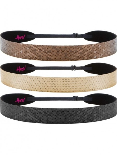 Headbands Women's Adjustable Non Slip Geo Sport Headband Multi Gift Pack - Black/Gold/Brown Wide Geo 3pk - C119770TK7Z $19.66