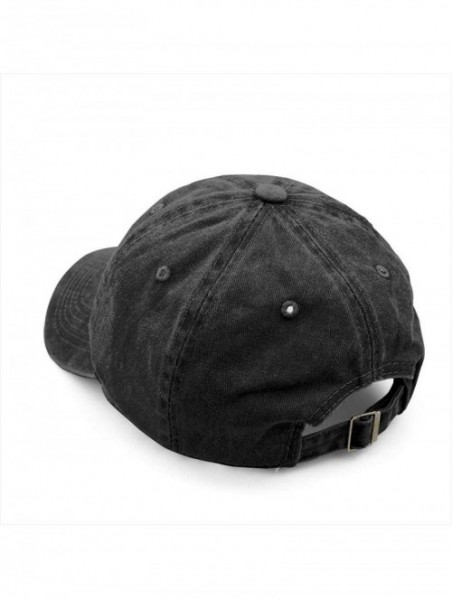 Baseball Caps Unisex Pocket Sloth Vintage Jeans Adjustable Baseball Cap Cotton Denim Dad Hat - Black - CJ18KA2QOO9 $14.51