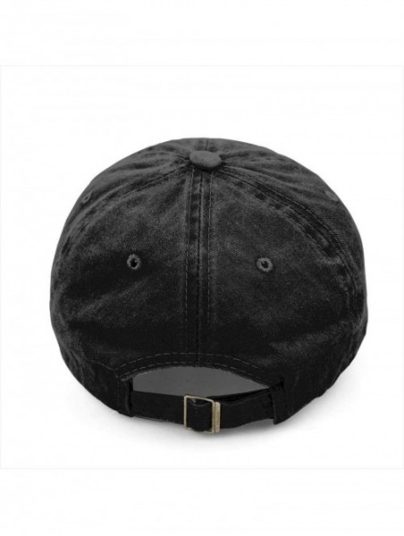 Baseball Caps Unisex Pocket Sloth Vintage Jeans Adjustable Baseball Cap Cotton Denim Dad Hat - Black - CJ18KA2QOO9 $14.51