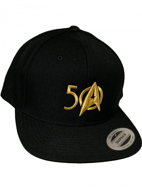 Baseball Caps Star Trek 50th Anniversary Baseball Cap (Snapback) Black - CC192N72CM9 $32.16