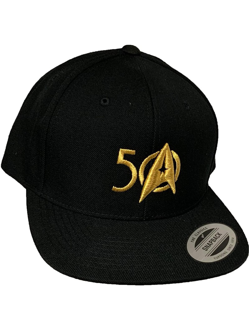 Baseball Caps Star Trek 50th Anniversary Baseball Cap (Snapback) Black - CC192N72CM9 $32.16