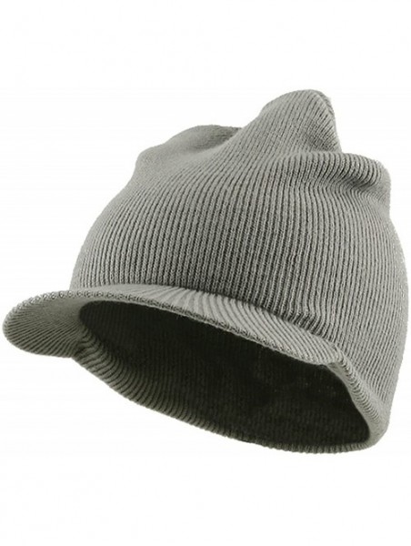 Skullies & Beanies Cuffless Beanie Sports Visor- Grey - C7111GHDTFB $13.97