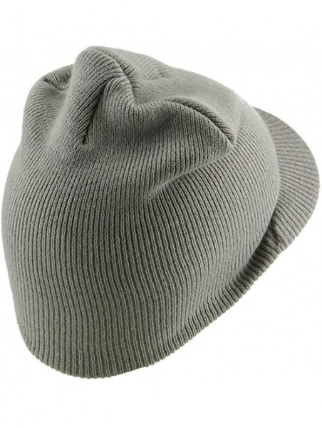 Skullies & Beanies Cuffless Beanie Sports Visor- Grey - C7111GHDTFB $13.97