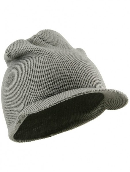 Skullies & Beanies Cuffless Beanie Sports Visor- Grey - C7111GHDTFB $13.97