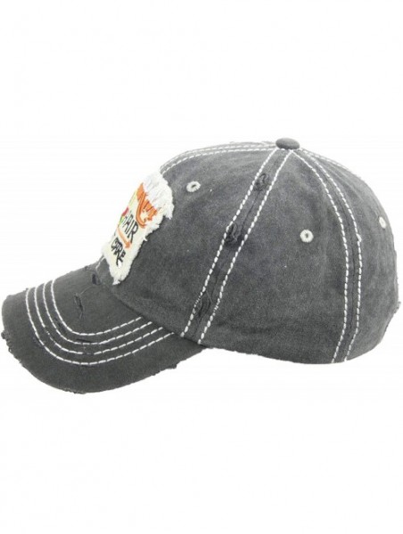 Baseball Caps Distressed Baseball Cap Farm Hair Don't Care Vintage Sun Dad Hat Cotton Visor - Black - CM18YTC52TG $22.43