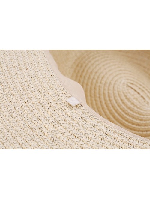 Fedoras Women and Mens Panama Hat Classic Fedora Straw Sun Hat - Natural - C217YY7KC70 $23.87