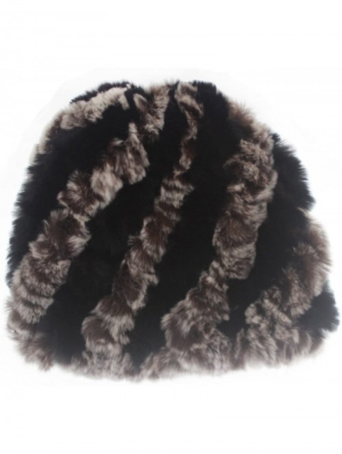 Skullies & Beanies Women's Genuine Rabbit Fur Beanie- Fashion Winter Warm Furry Hat - Color No. 6 - CM12O1RCU6M $27.92