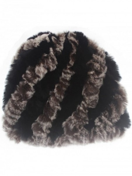 Skullies & Beanies Women's Genuine Rabbit Fur Beanie- Fashion Winter Warm Furry Hat - Color No. 6 - CM12O1RCU6M $27.92