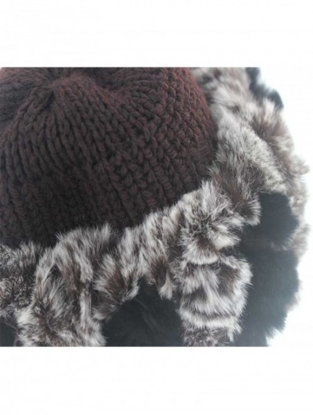 Skullies & Beanies Women's Genuine Rabbit Fur Beanie- Fashion Winter Warm Furry Hat - Color No. 6 - CM12O1RCU6M $27.92