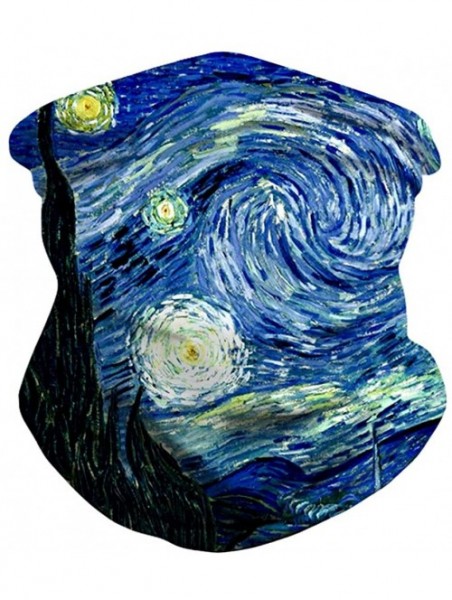 Balaclavas Rave Bandana for Men Women Neck Gaiter Scarf Dust Wind Balaclava Headwear - Van Gogh - CL197SMI9S8 $15.80