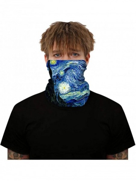 Balaclavas Rave Bandana for Men Women Neck Gaiter Scarf Dust Wind Balaclava Headwear - Van Gogh - CL197SMI9S8 $15.80