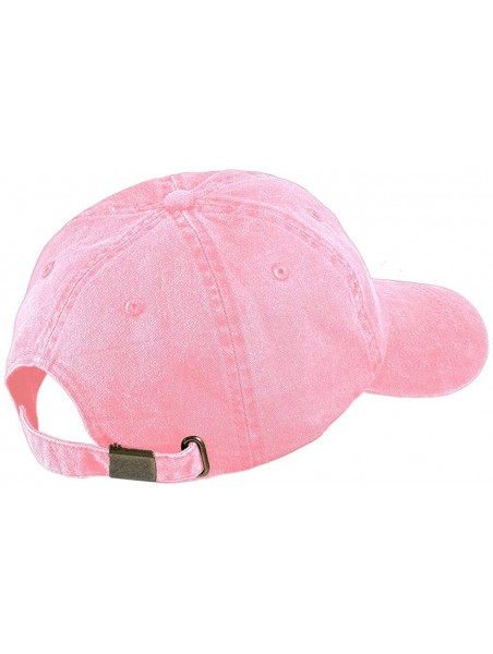 Baseball Caps Lymphoma Ribbon Embroidered Cotton Washed Baseball Cap - Pink - CG12KMEPMOT $19.37