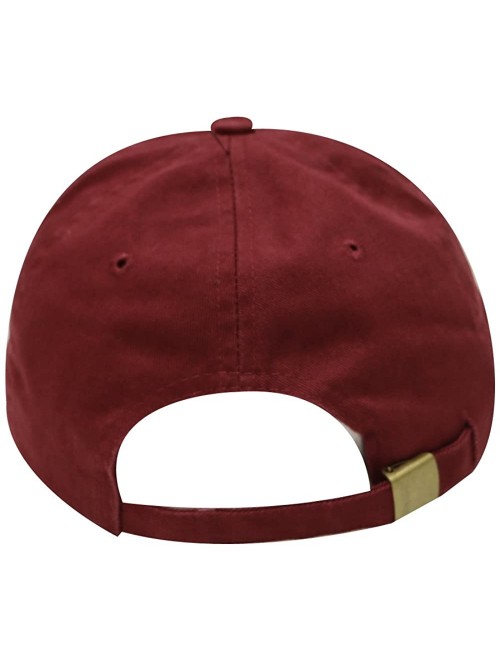 Baseball Caps Coconut Drink Cotton Baseball Dad Cap - Burgundy - CJ18345IRYE $14.71