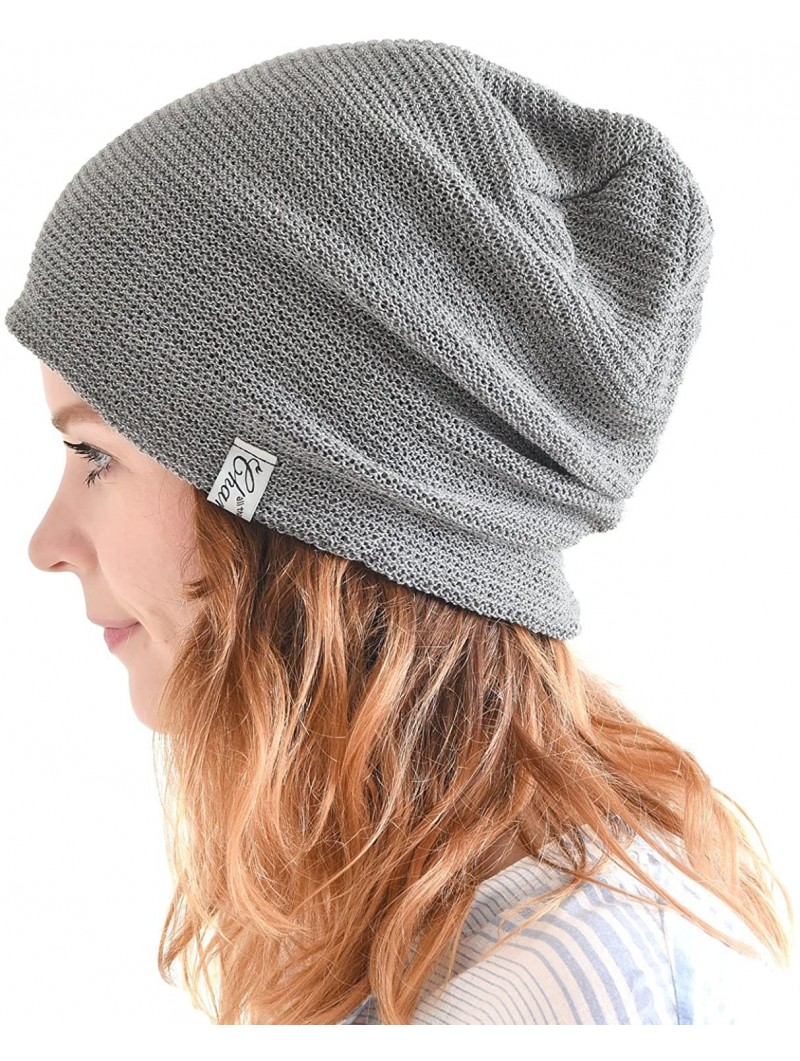 Skullies & Beanies Casualbox - Mesh Summer Beanie Light Cooling Breathing Hat Crochet Knit Fashion - Gray - CQ17YWSEYTE $25.22