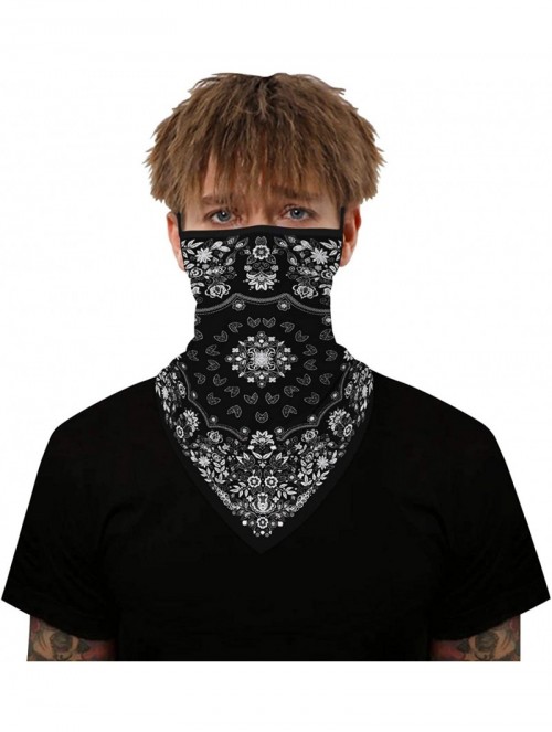 Balaclavas Men Women Face Cover Mask Bandana Ear Loops Balaclava Neck Gaiters for Outdoor Dust Wind Sun Protection - Color04 ...