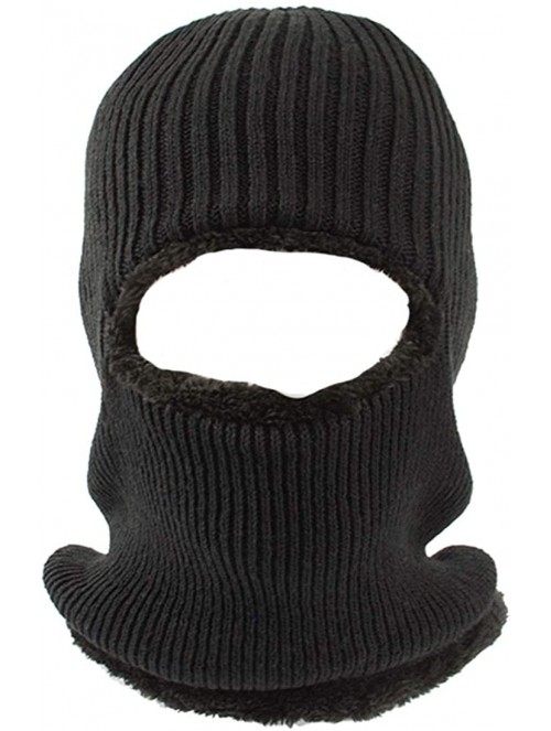 Balaclavas Balaclava Ski Mask- Fleece-Hood - Winter Beanie Hat Windproof Face Mask for Men Women - Black - CB18IQ5SSA4 $16.07