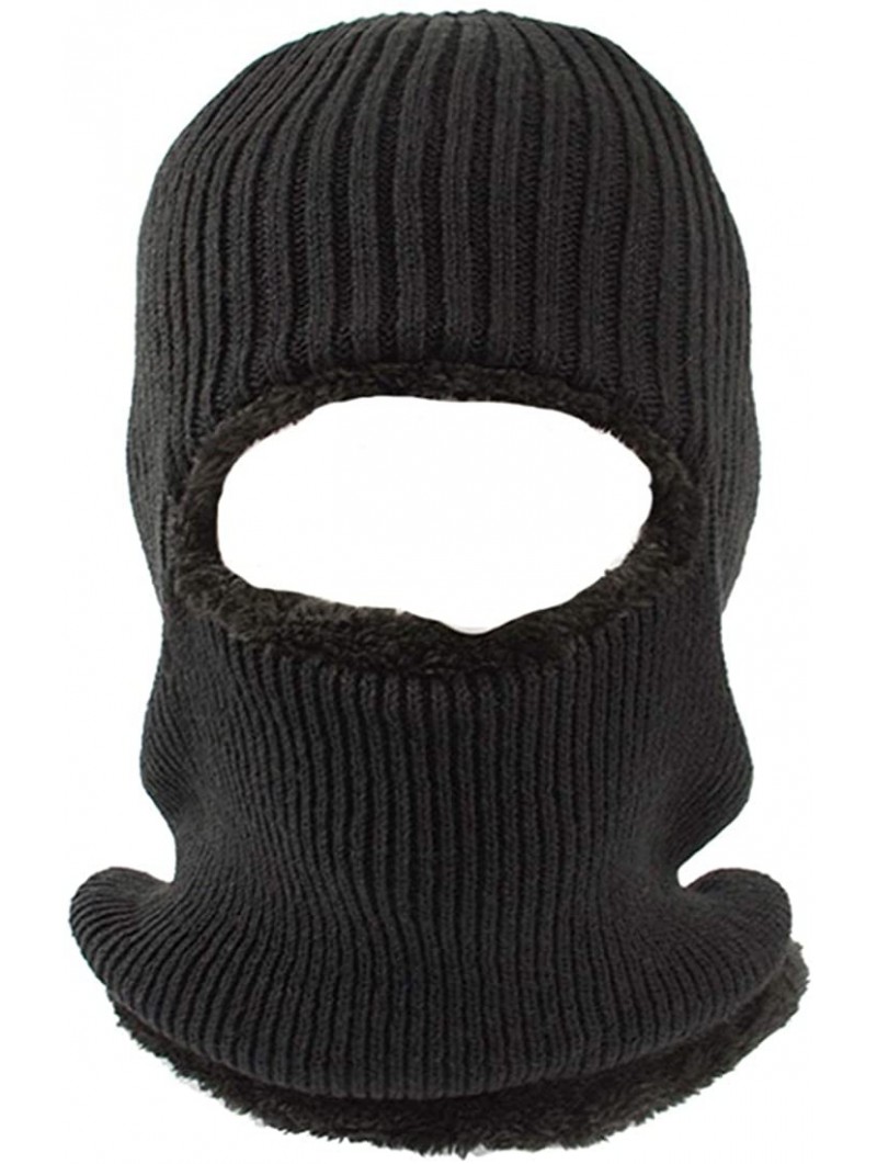 Balaclavas Balaclava Ski Mask- Fleece-Hood - Winter Beanie Hat Windproof Face Mask for Men Women - Black - CB18IQ5SSA4 $16.07