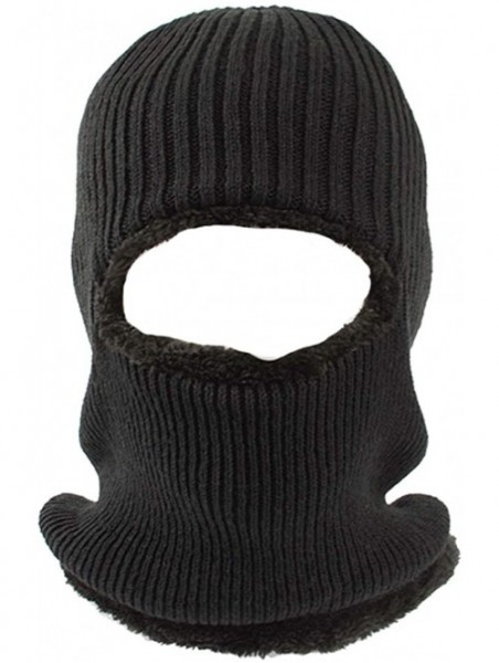 Balaclavas Balaclava Ski Mask- Fleece-Hood - Winter Beanie Hat Windproof Face Mask for Men Women - Black - CB18IQ5SSA4 $16.07