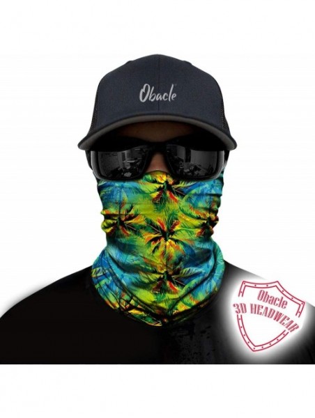 Balaclavas Seamless Bandana Face Mask Rave Men Women for Dust Sun Wind Protection - Green Tree Blue - CV18XUZSUTO $12.16