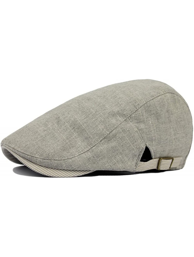 Newsboy Caps Men's Gatsby Ivy Irish Hunting Newsboy Cabbie Hat Cap - Light Grey - CF126GJPWCV $11.35