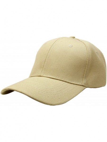 Baseball Caps 2pcs Baseball Cap for Men Women Adjustable Size Perfect for Outdoor Activities - Khaki/Khaki - CE195CUNMUO $13.18