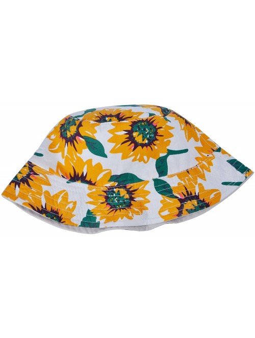 Bucket Hats Fashion Print Bucket Hat Summer Fisherman Cap for Women Men - Sunflower - C418AOKSOYM $14.88