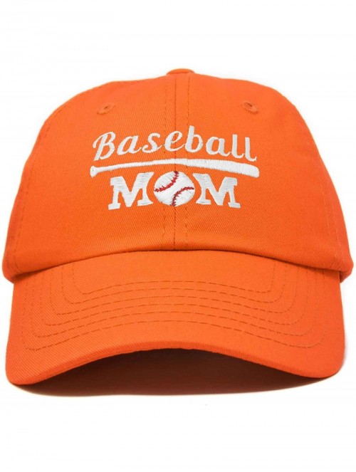 Baseball Caps Baseball Mom Women's Ball Cap Dad Hat for Women - Orange - CL18K33H492 $23.90