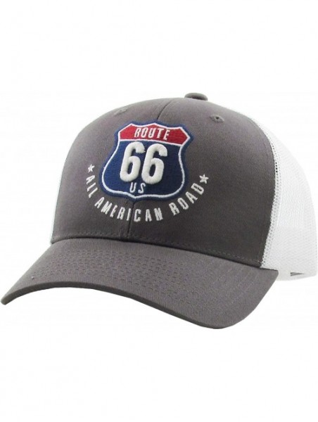 Baseball Caps Ride Caps Collection Distressed Baseball Cap Dad Hat Adjustable Unisex - (4.3) Dark Gray Route 66 - C018XKYQZIN...