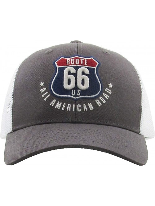 Baseball Caps Ride Caps Collection Distressed Baseball Cap Dad Hat Adjustable Unisex - (4.3) Dark Gray Route 66 - C018XKYQZIN...