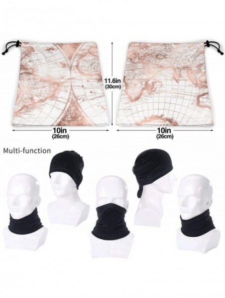 Balaclavas Vintage Old World Map Women Face Scarf Bandana Face Mask Men Balaclava - CG19879QWN3 $29.26