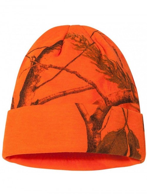 Skullies & Beanies Men's Breakup 12 Inch Knit Cap - Blaze Realtree Ap - CX12EGAEAO1 $11.21