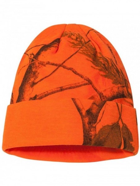 Skullies & Beanies Men's Breakup 12 Inch Knit Cap - Blaze Realtree Ap - CX12EGAEAO1 $11.21