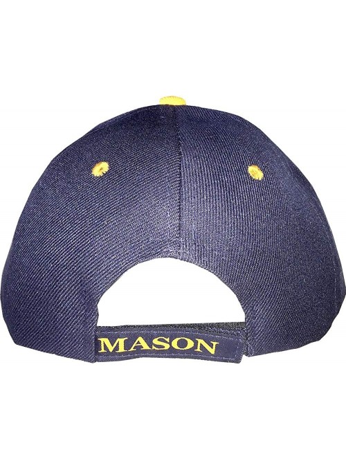 Baseball Caps Freemason Mason Square and Compass Symbol 3D Embroidery Baseball Cap Hat - Navy - C118W36ER65 $13.80