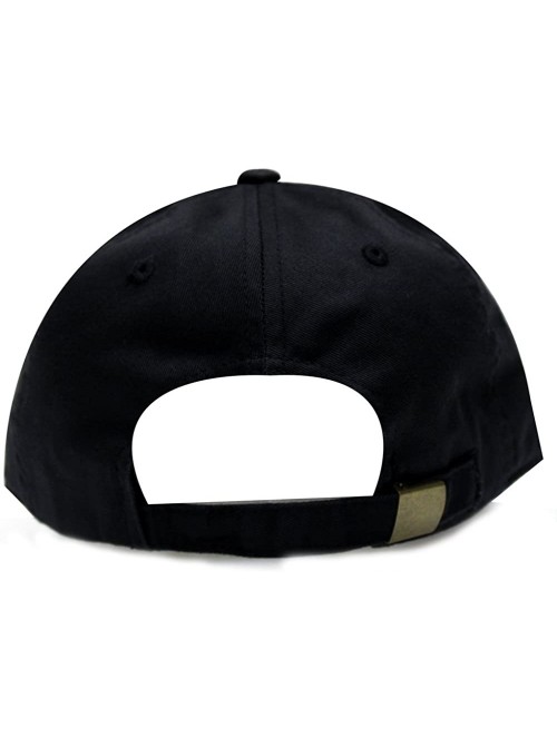 Baseball Caps Lopster Cotton Baseball Dad Cap - Black - CJ17YSEN8YI $15.15