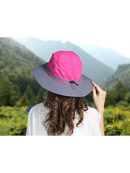 Sun Hats Outdoor Sun Hats with Wind Lanyard Bucket Hat Fishing Cap Boonie for Men/Women/Kids - Peach - CS17YX839DN $17.64