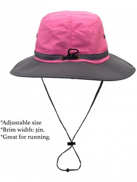 Sun Hats Outdoor Sun Hats with Wind Lanyard Bucket Hat Fishing Cap Boonie for Men/Women/Kids - Peach - CS17YX839DN $17.64