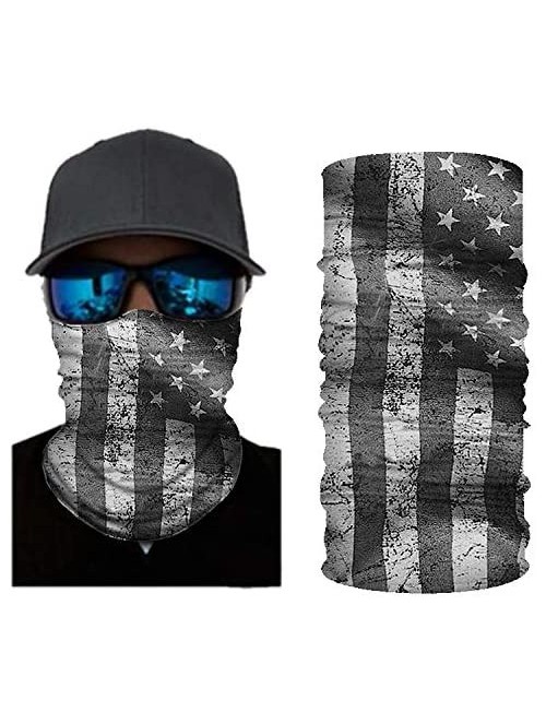 Balaclavas Stripes USA Flag Print Balaclava and Cool Skull Stars for Men Women Dust Wind Mask Neck Gaiter - Cy-wftj-123 - C81...