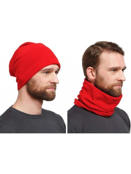 Skullies & Beanies Mens Multipurpose Beanie Skully Cap Neck Warmer Balaclava - Red - C918K66CGN6 $10.93