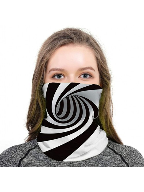 Balaclavas Bandana for Men Women Neck Gaiter Head Wrap Scarf Sun Dust Wind Balaclava Headwear - Black&white Stripes - CH197W0...