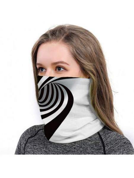 Balaclavas Bandana for Men Women Neck Gaiter Head Wrap Scarf Sun Dust Wind Balaclava Headwear - Black&white Stripes - CH197W0...